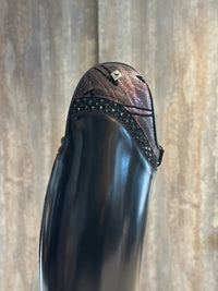 DeNiro Bellini 10 Brushed Black G30 Luna 10cm GGL80 + Knee Comfort Rijlaarzen - Maddelin Equestrian De Niro Boot Co