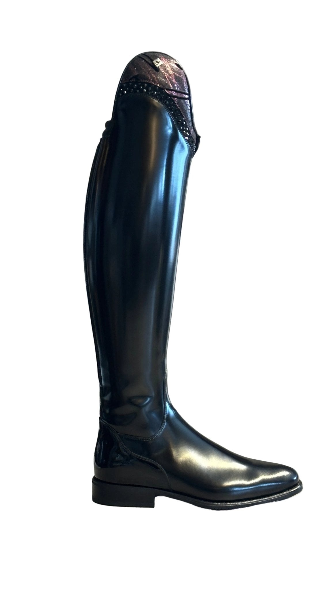 DeNiro Bellini 10 Brushed Black G30 Luna 10cm GGL80 + Knee Comfort Rijlaarzen - Maddelin Equestrian De Niro Boot Co