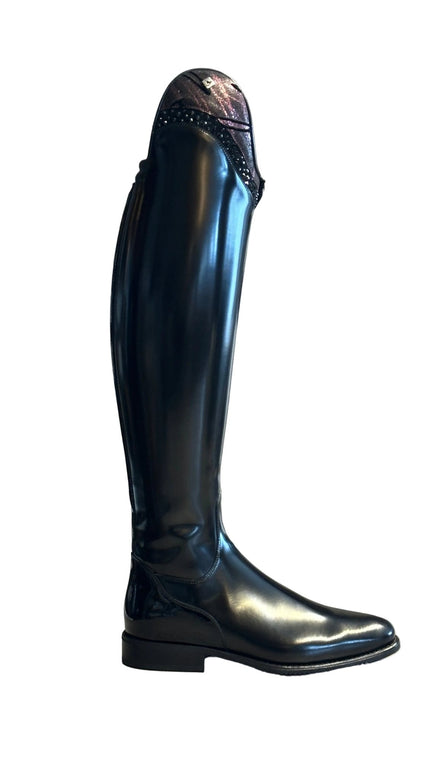 DeNiro Bellini 10 Brushed Black G30 Luna 10cm GGL80 + Knee Comfort Rijlaarzen - Maddelin Equestrian De Niro Boot Co