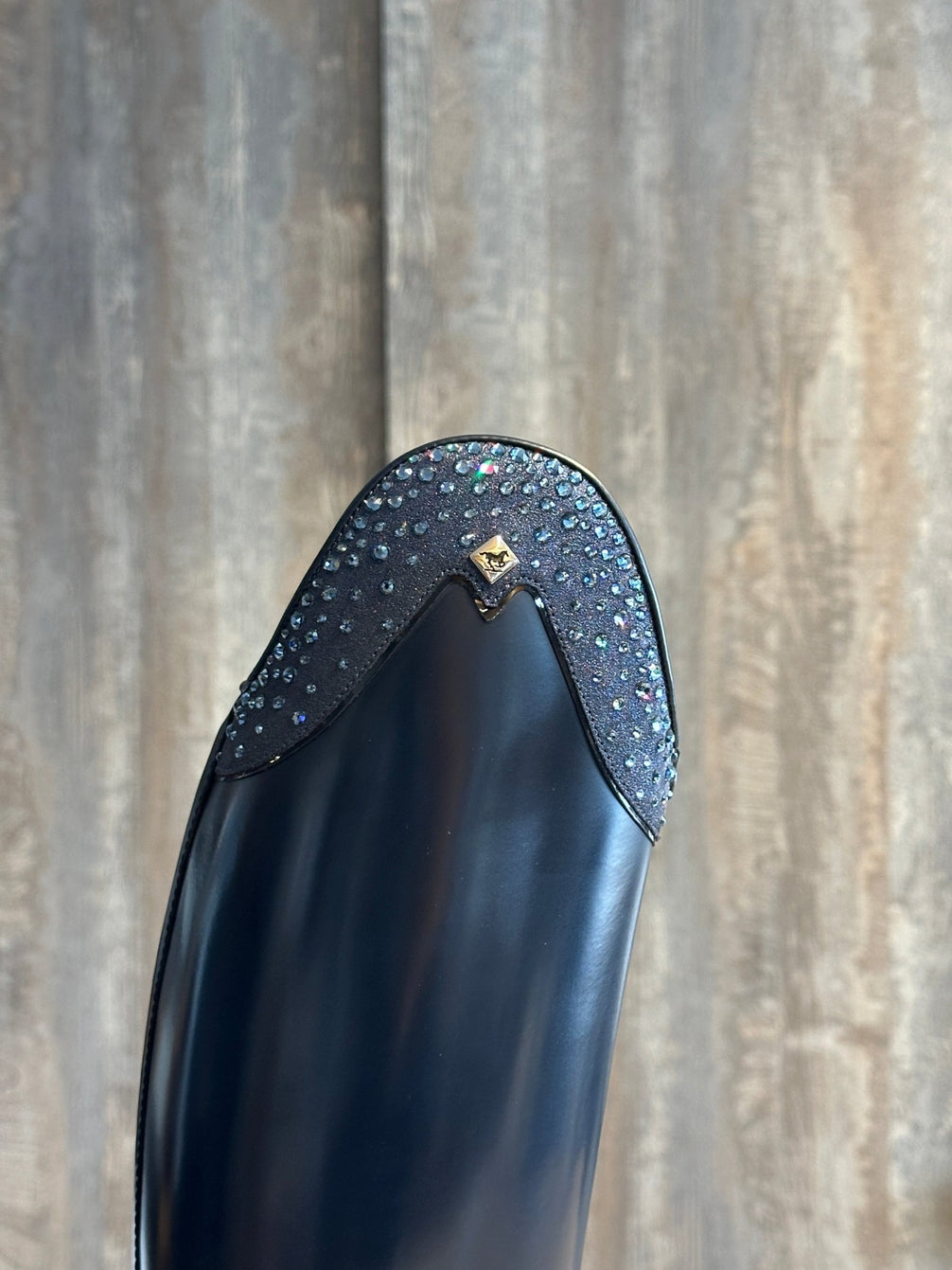 DeNiro Bellini 11 Brushed Navy G9 Rondine Glitter Blue Swarovski GGL80 + New Knee Comfort Rijlaarzen - Maddelin Equestrian
