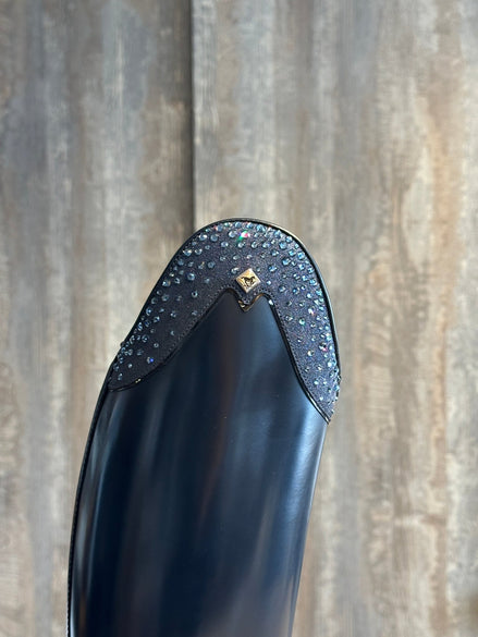 DeNiro Bellini 11 Brushed Navy G9 Rondine Glitter Blue Swarovski GGL80 + New Knee Comfort Rijlaarzen - Maddelin Equestrian