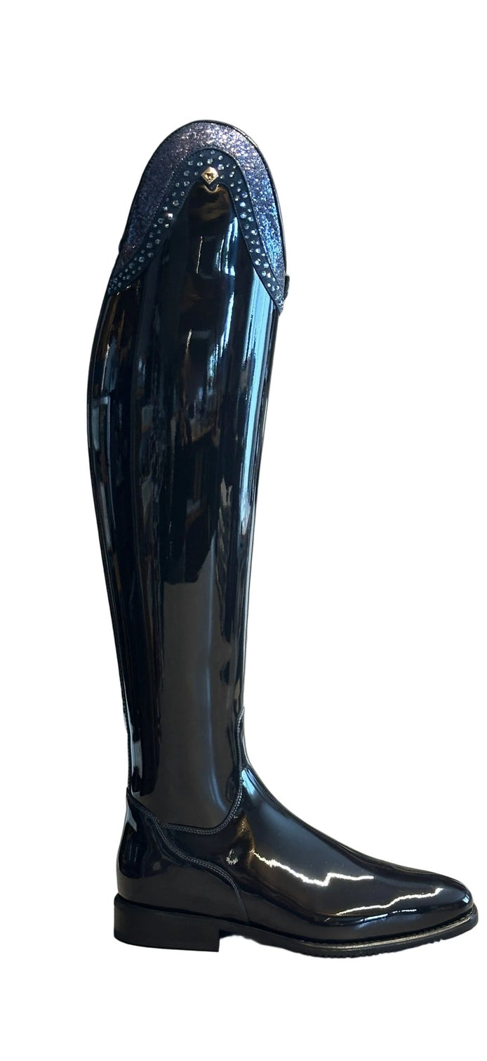 DeNiro Bellini 3 Patent Navy G9 Rondine Gala Blue 10cm GGL80 + New Knee Comfort Rijlaarzen - Maddelin Equestrian