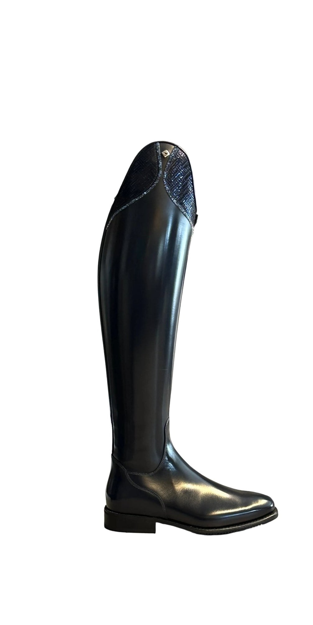 DeNiro Bellini 7 Brushed Navy G45 Callas Classici Blu 10cm Swarovski GGS73 + New Knee Comfort Rijlaarzen