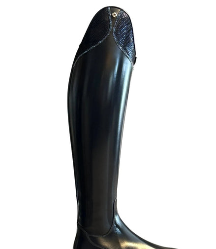 DeNiro Bellini 7 Brushed Navy G45 Callas Classici Blu 10cm Swarovski GGS73 + New Knee Comfort Rijlaarzen - Maddelin Equestrian De Niro Boot Co