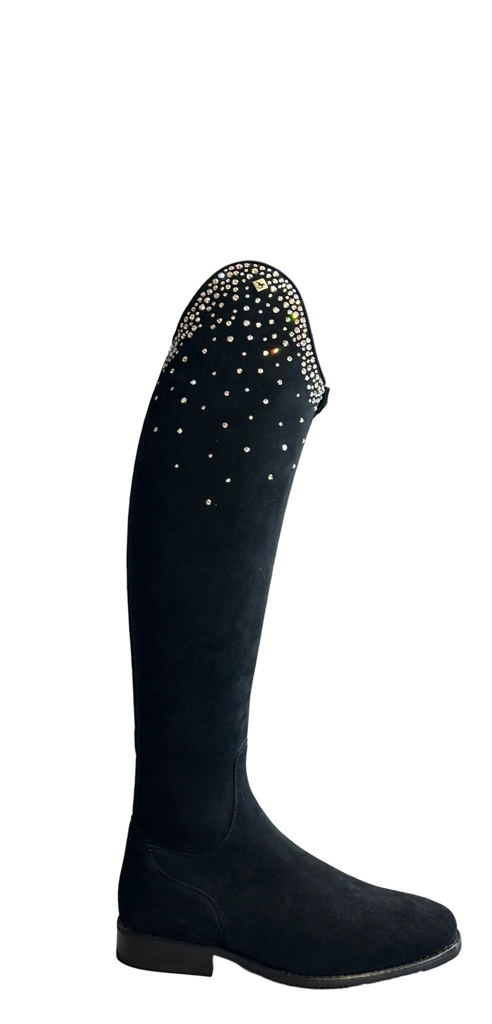DeNiro Bellini 9 Suede Black Swarovski GGP20 Golden Shadow Rijlaarzen - Maddelin Equestrian De Niro Boot Co