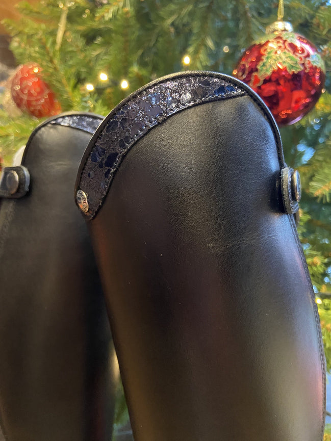 DeNiro Italo 01 Smooth Black Ice Notte Rijlaarzen - Maddelin Equestrian De Niro Boot Co