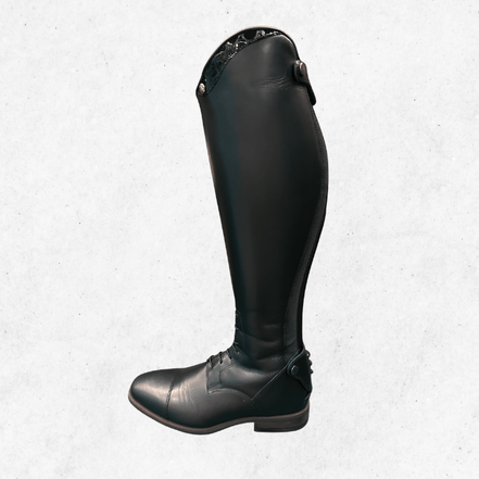 DeNiro Italo Smooth Black Lucido Black Rijlaarzen - Maddelin Equestrian De Niro Boot Co