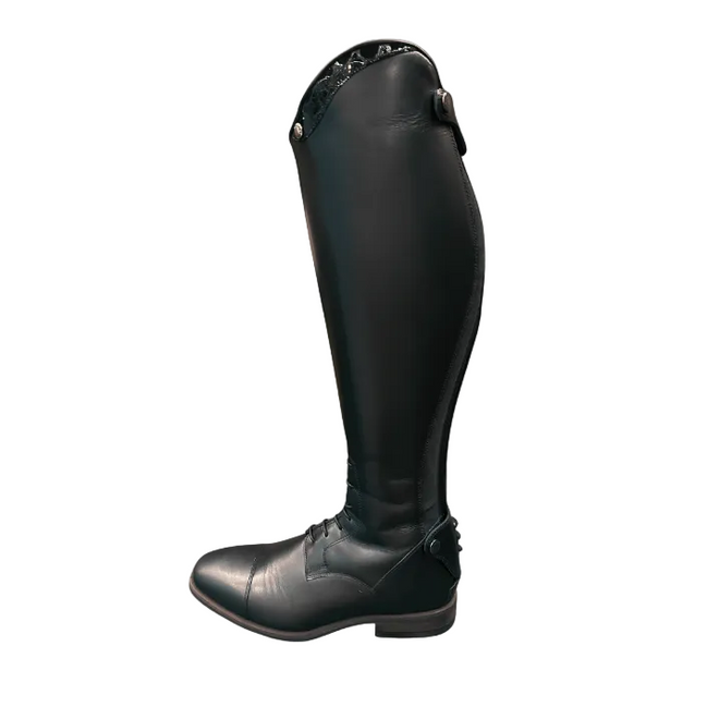 DeNiro Italo Smooth Black Lucido Black Rijlaarzen - Maddelin Equestrian De Niro Boot Co