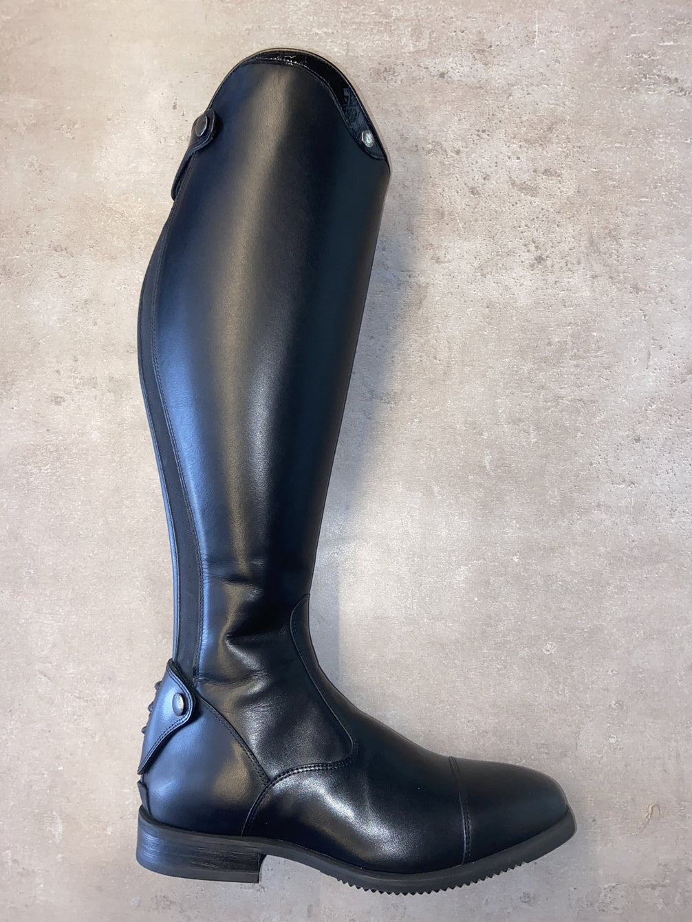 DeNiro Italo Smooth Black Lucido Black Rijlaarzen - Maddelin Equestrian De Niro Boot Co