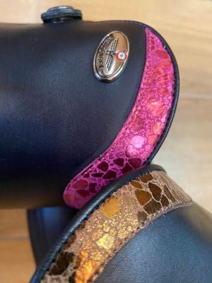 DeNiro Italo/01 Smooth Black Icemagenta Rijlaarzen - Maddelin Equestrian De Niro Boot Co