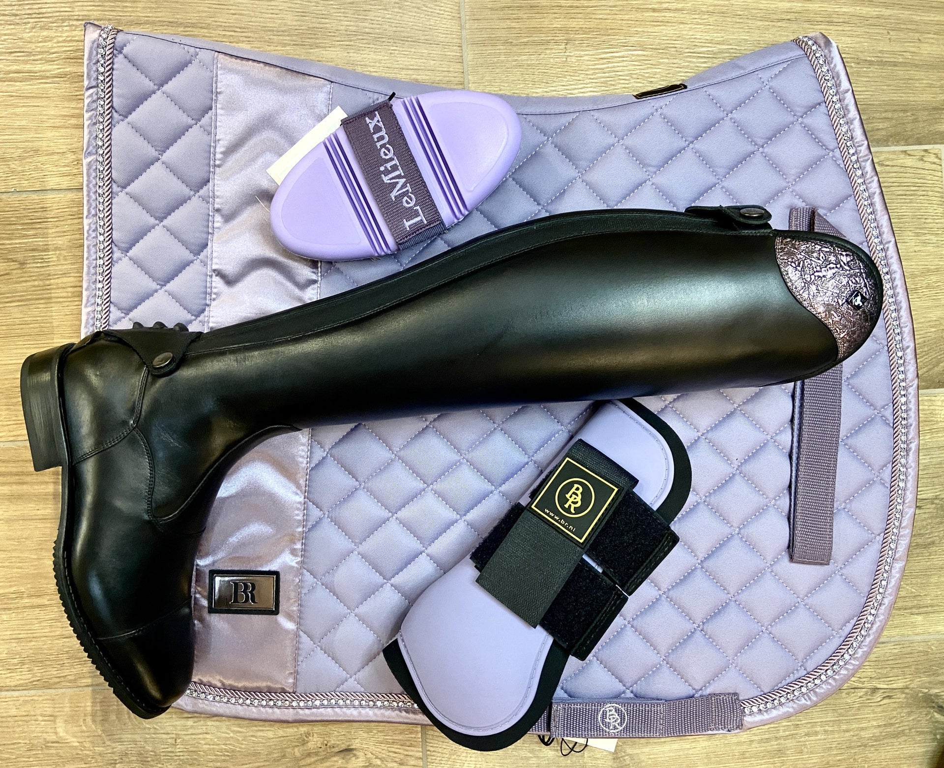 DeNiro Levante/01 Wrat Black Graglicine Rijlaarzen - Maddelin Equestrian De Niro Boot Co
