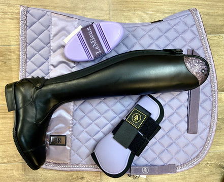 DeNiro Levante/01 Wrat Black Graglicine Rijlaarzen - Maddelin Equestrian De Niro Boot Co