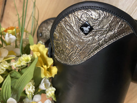 DeNiro Levante/01 Wrat Black Grapapiro Rijlaarzen - Maddelin Equestrian De Niro Boot Co