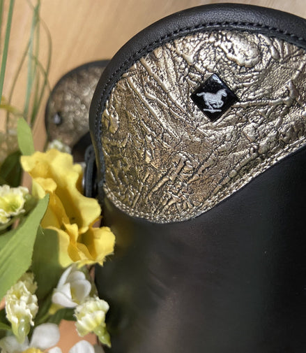 DeNiro Levante/01 Wrat Black Grapapiro Rijlaarzen - Maddelin Equestrian De Niro Boot Co