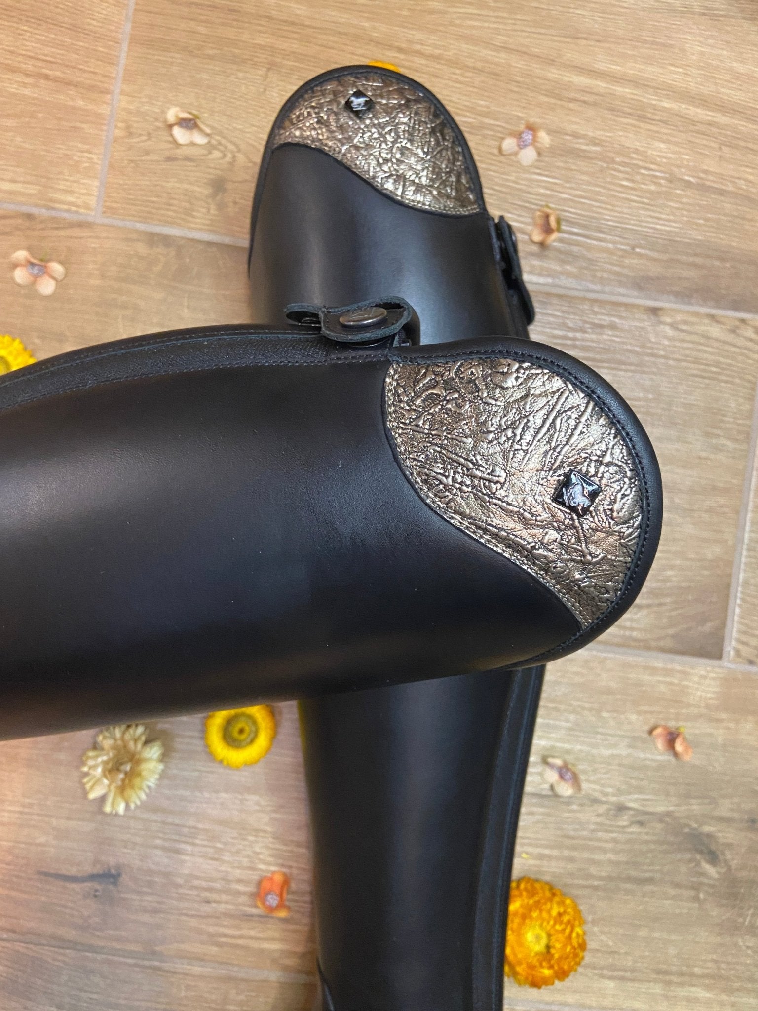 DeNiro Levante/01 Wrat Black Grapapiro Rijlaarzen - Maddelin Equestrian De Niro Boot Co