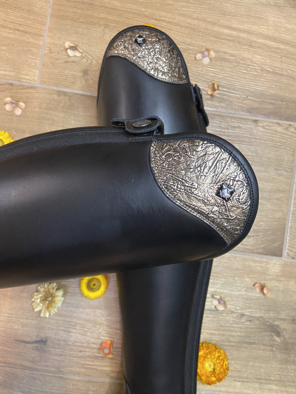 DeNiro Levante/01 Wrat Black Grapapiro Rijlaarzen - Maddelin Equestrian De Niro Boot Co