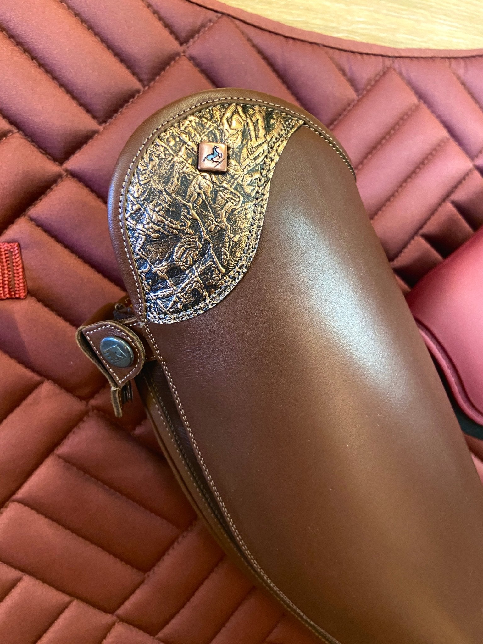 DeNiro Levante/01 Wrat Brown Grarose Rijlaarzen - Maddelin Equestrian De Niro Boot Co