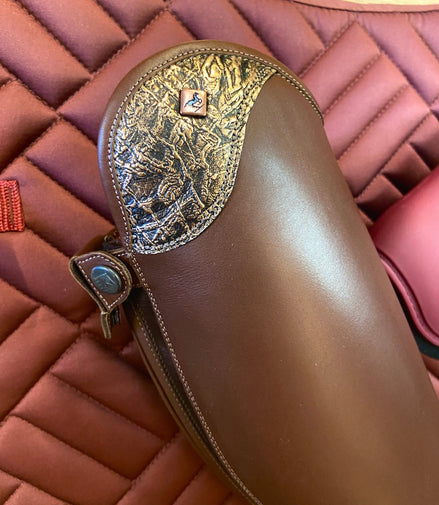 DeNiro Levante/01 Wrat Brown Grarose Rijlaarzen - Maddelin Equestrian De Niro Boot Co