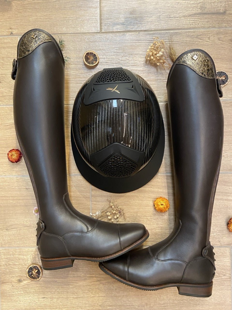 DeNiro Levante/01 Wrat Caffe Top Gragold Rijlaarzen - Maddelin Equestrian De Niro Boot Co