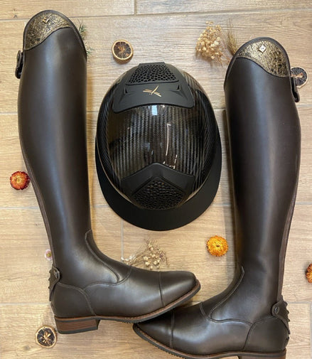 DeNiro Levante/01 Wrat Caffe Top Gragold Rijlaarzen - Maddelin Equestrian De Niro Boot Co