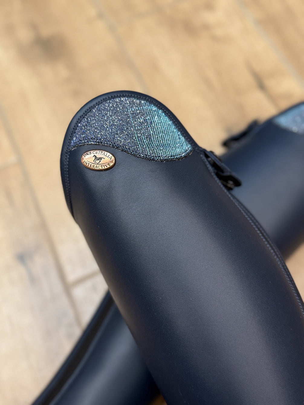 DeNiro Levante/01 Wrat Oceano Top Iride Blue Rijlaarzen - Maddelin Equestrian De Niro Boot Co