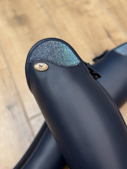 DeNiro Levante/01 Wrat Oceano Top Iride Blue Rijlaarzen - Maddelin Equestrian De Niro Boot Co