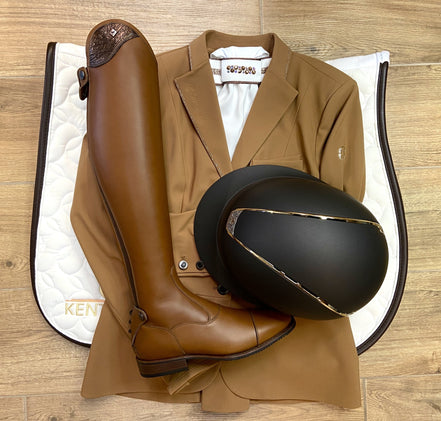 DeNiro Levante/01 Wrat Oxford Gracaramello Rijlaarzen - Maddelin Equestrian De Niro Boot Co