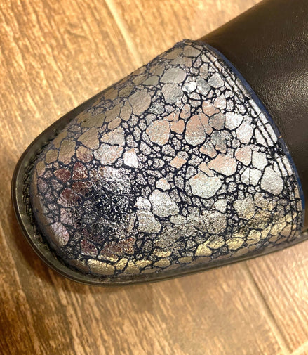 DeNiro Salentino 01/Smooth Blue Ice Sky Patent Electric Blue Crystals RSWB Sapphire Rijlaarzen - Maddelin Equestrian De Niro Boot Co