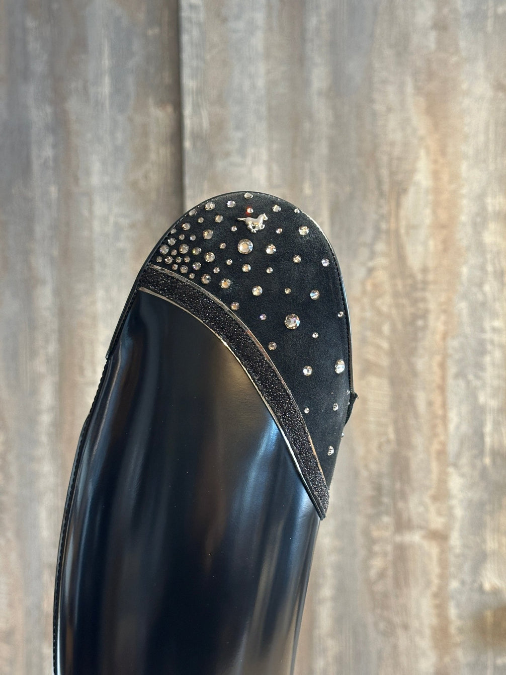 DeNiro Signorelli 4 Brushed Black G25 Lisa 10cm Swarovski GGP20 Rijlaarzen - Maddelin Equestrian De Niro Boot Co