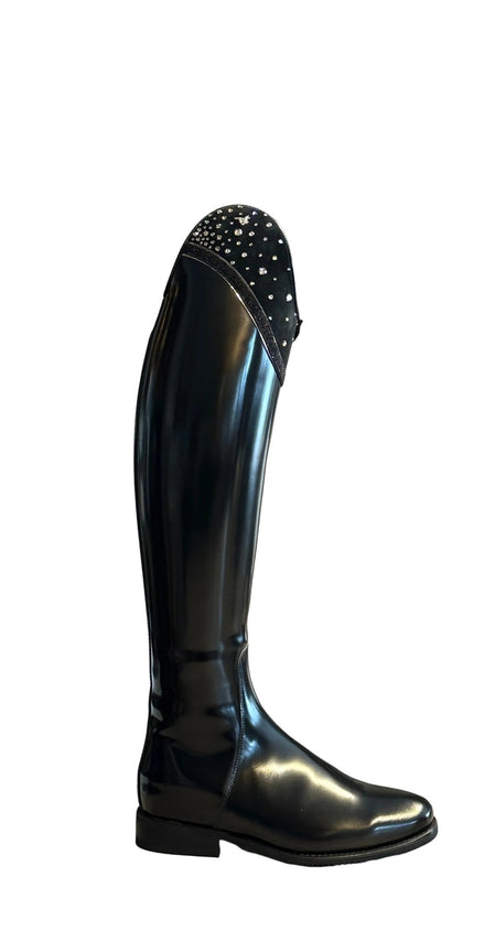 DeNiro Signorelli 4 Brushed Black G25 Lisa 10cm Swarovski GGP20 Rijlaarzen - Maddelin Equestrian De Niro Boot Co