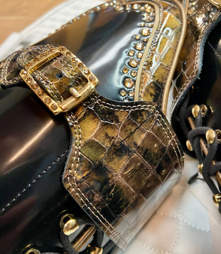 DeNiro Tintoretto Brushed Black Top Rodine Lucifumoro Rijlaarzen - Maddelin Equestrian De Niro Boot Co