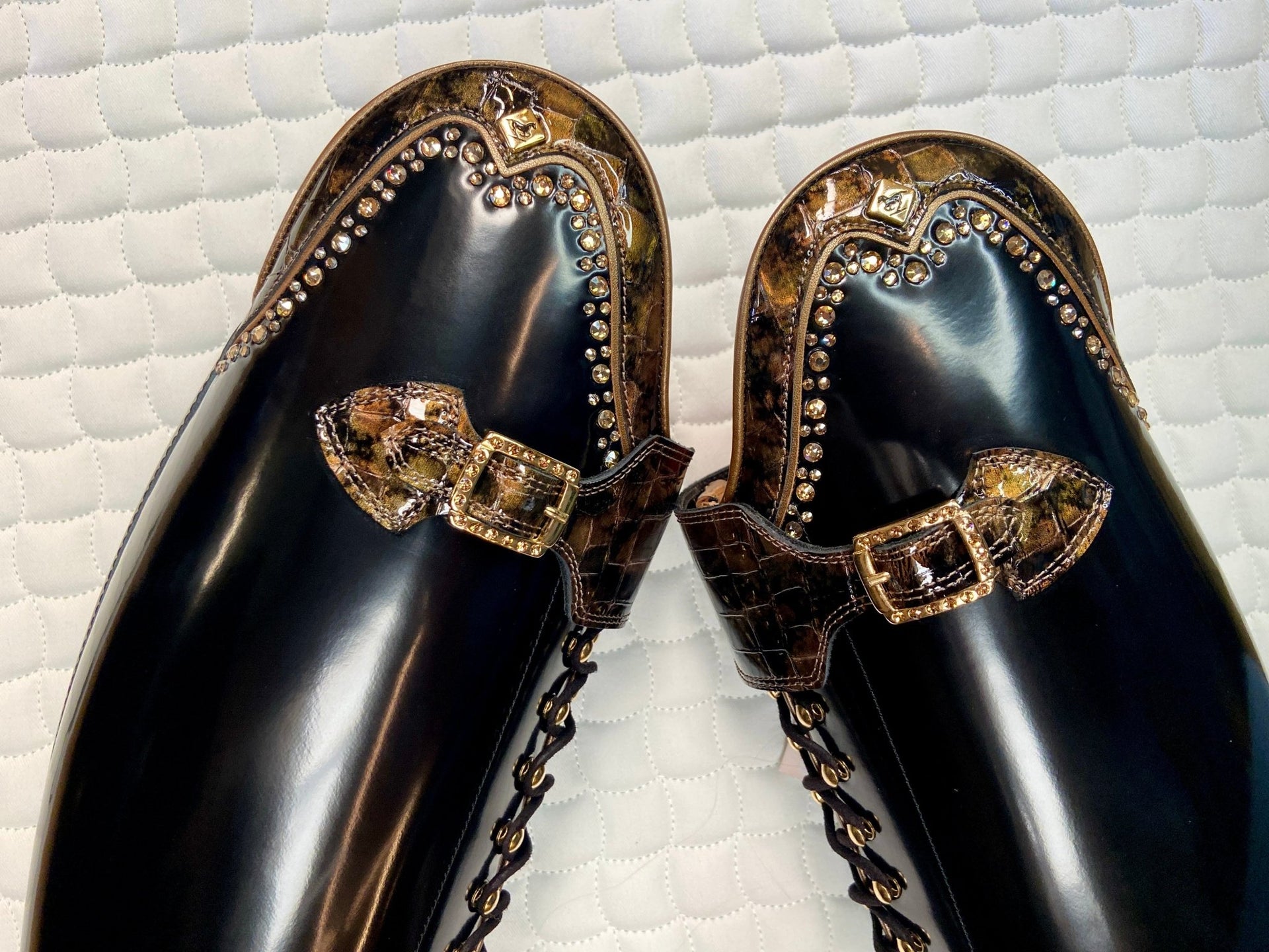 DeNiro Tintoretto Brushed Black Top Rodine Lucifumoro Rijlaarzen - Maddelin Equestrian De Niro Boot Co