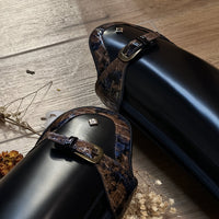 DeNiro Vasari Brushed Blue; Roma Big Strap Lucido Sfumato Blue Rijlaarzen - Maddelin Equestrian De Niro Boot Co