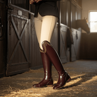 DeNiro Volta Brushed Brown Top Piccolo Swarovski Crystals 38 MA S Rijlaarzen - Maddelin Equestrian De Niro Boot Co