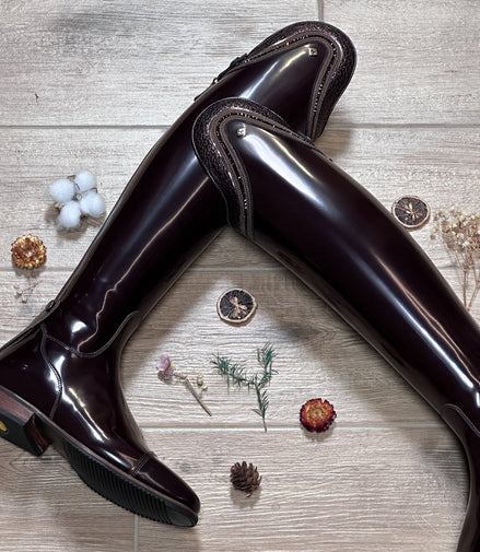 DeNiro Volta Brushed Brown Top Piccolo Swarovski Crystals 38 MA S Rijlaarzen - Maddelin Equestrian De Niro Boot Co
