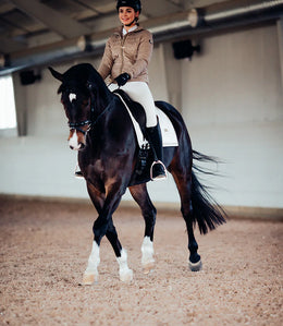 Equestrian Stockholm Zadeldoek Gold White Perfection