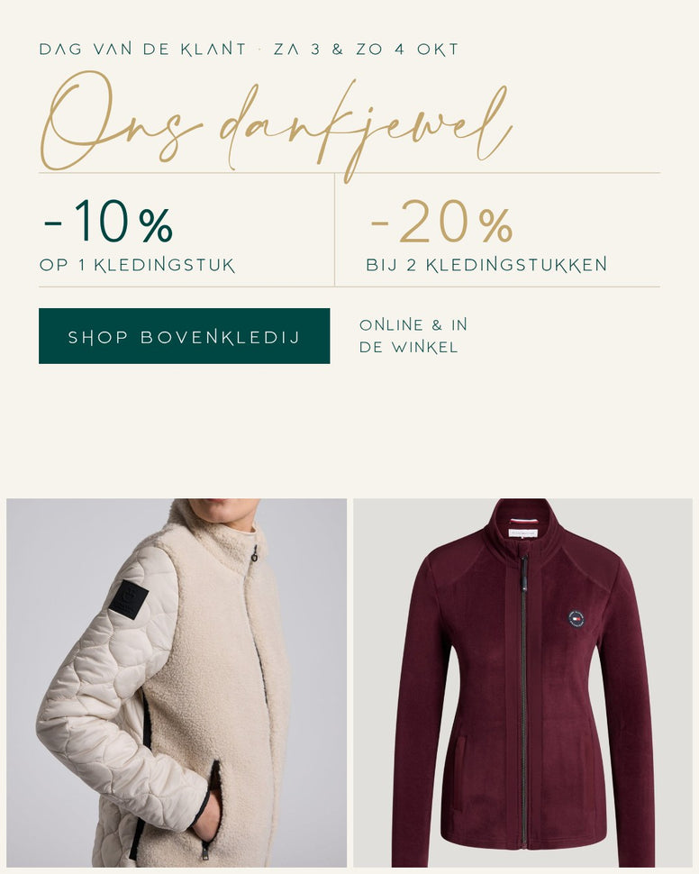 Dag van de Klant: -10% op 1 kledingstuk, -20% bij 2 kledingstukken