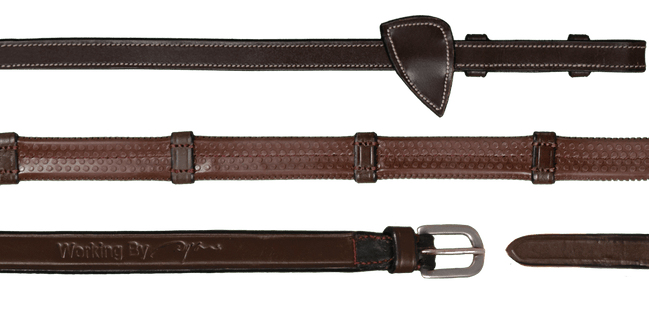 Dy'on 1/2 (13mm) Rubber Reins 7 loops Working coll. Teugels - Maddelin Equestrian Dy on