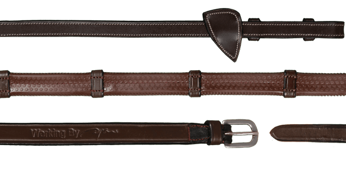 Dy'on 1/2 (13mm) Rubber Reins 7 loops Working coll. Teugels - Maddelin Equestrian Dy on