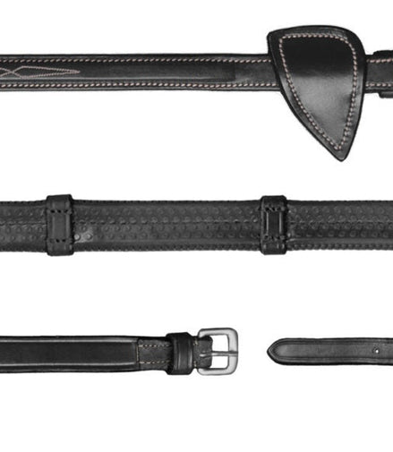 Dy'on 1/2 (13mm) Rubber Teugels 7 Lederen Stops Hunter Coll. Teugels - Maddelin Equestrian Dy on