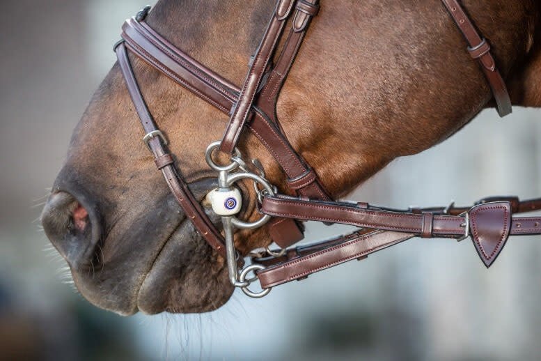Dy'on 1/2 Converter Rubber Teugels met 7 Lederen Stops Teugels - Maddelin Equestrian Dy on
