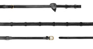 Dy'on 1/2 Howlett Rubber Teugels met 7 Lederen Stops Teugels - Maddelin Equestrian Dy on