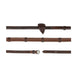 Dy'on 1/2'' Rubber Teugels met 7 Leder Stops - Gevlochten Teugels - Maddelin Equestrian Dy on
