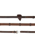 Dy'on 1/2'' Rubber Teugels met 7 Leder Stops - Gevlochten Teugels - Maddelin Equestrian Dy on