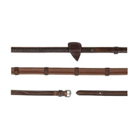 Dy'on 1/2'' Rubber Teugels met 7 Leder Stops - Gevlochten Teugels - Maddelin Equestrian Dy on