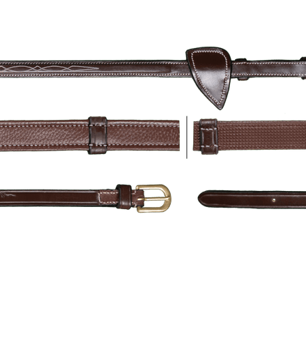 Dy'on 5/8 (16mm) Jacht Teugels met 7 Leder Stops D Coll. Teugels - Maddelin Equestrian Dy on