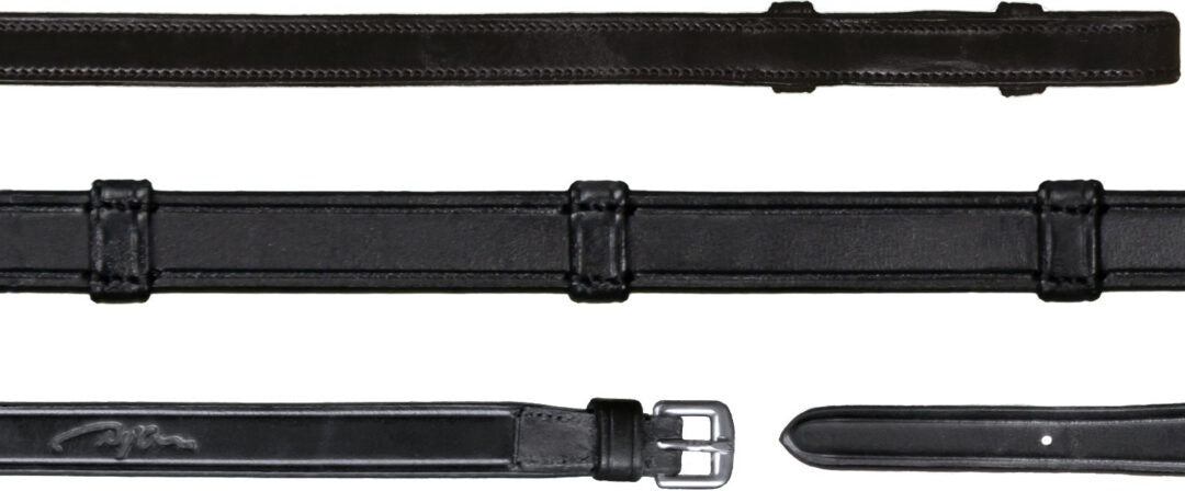 Dy'on 5/8 Full Leather Reins 7 Leather Loops Teugels - Maddelin Equestrian Dy on