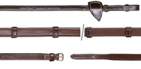 Dy'on 5/8'' Hunter Reins with 7 leather loops Teugels - Maddelin Equestrian Dy on