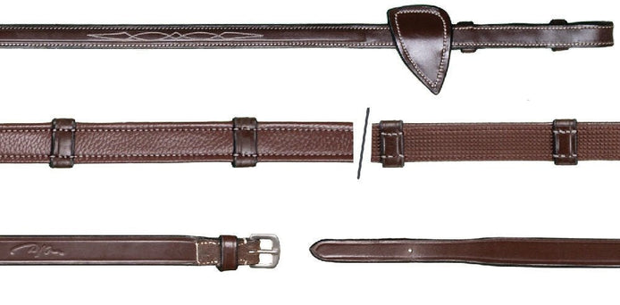 Dy'on 5/8'' Hunter Reins with 7 leather loops Teugels - Maddelin Equestrian Dy on