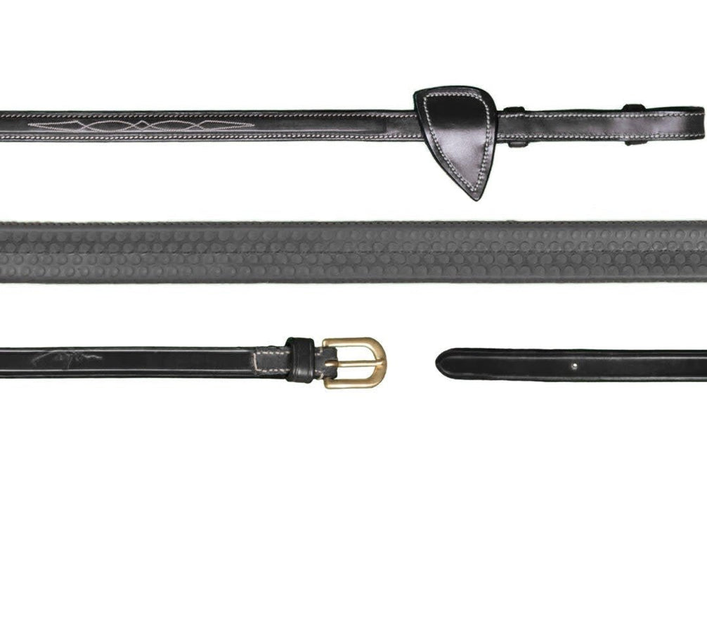 Dy'on 5/8 Rubber Reins Trenshoofdstellen - Maddelin Equestrian Dy on
